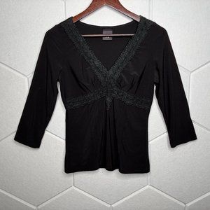 j.t.b. Black Lace Shirt - Women's Small